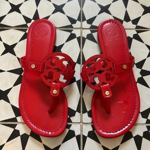 Tory Burch red patent Miller sandal